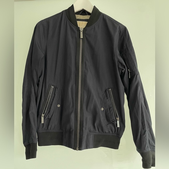 Loved Michael by Michael Kors MK Women’s Classic Navy Bomber Jacket Size Small S - Picture 3 of 13